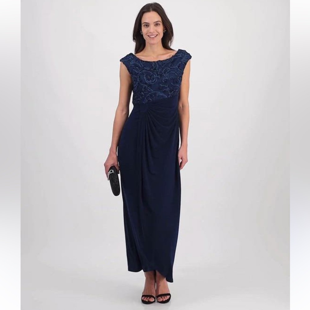 Connected Navy Blue Evening Gown size 10